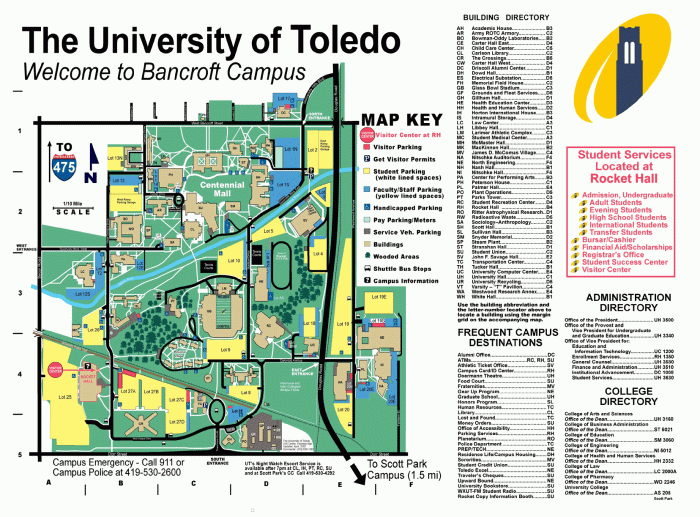 University Of Toledo Campus Map