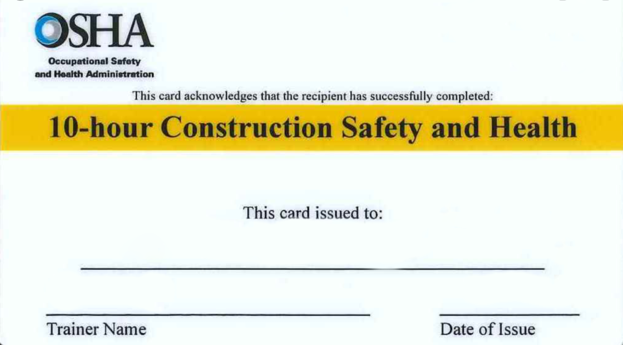 Careersafe osha 10 practice test